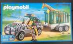 Playmobil safariwagen en giraf 4855, Ophalen of Verzenden, Zo goed als nieuw, Complete set