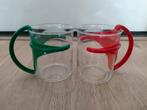 2 retro vintage theeglazen 70s 80s 90s, Huis en Inrichting, Ophalen, Glas of Glazen, Overige stijlen, Glas