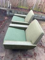 Vintage groene fauteuils, Huis en Inrichting, Fauteuils, Ophalen of Verzenden, Zo goed als nieuw, 75 tot 100 cm, 50 tot 75 cm