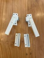 Raamsluiting wit (2x) met vergrendeling, Ophalen of Verzenden, Gebruikt, Overige materialen, Schuif of Grendel