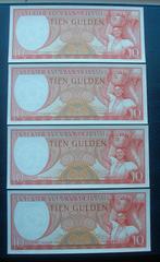 4x 10 gld 1963 suriname prachtige exemplaren opvolgend, Ophalen of Verzenden, Zuid-Amerika, Setje