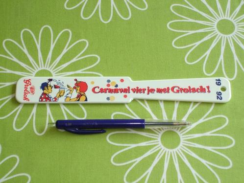 Grolsch bierafschuimer 1992 - Carnaval vier je met Grolsch B, Verzamelen, Biermerken, Zo goed als nieuw, Overige typen, Grolsch