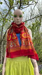 (37) Pareo - sjaal - omslagdoek - India - 100% cotton, Ophalen of Verzenden, Zo goed als nieuw, Sjaal