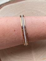 Venizi Armband Cuff Bangle - RVS & Strass, Sieraden, Tassen en Uiterlijk, Armbanden, Staal, Ophalen of Verzenden, Zo goed als nieuw
