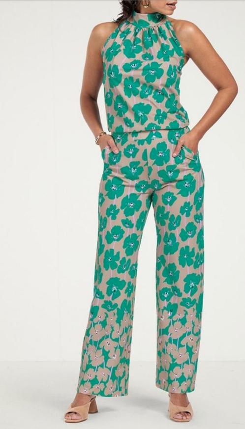 Studio Anneloes jumpsuit Monica bloom xl, Kleding | Dames, Jumpsuits, Zo goed als nieuw, Groen, Ophalen of Verzenden