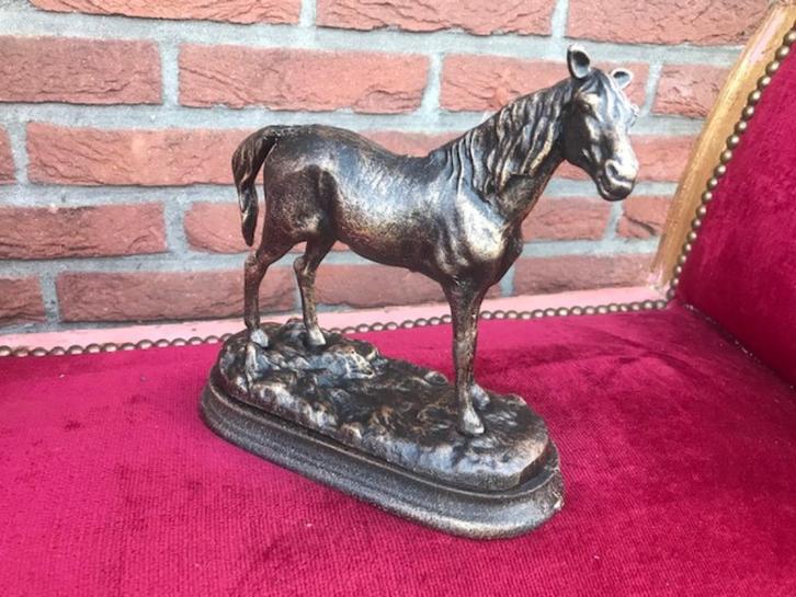 fraai gietijzeren beeld van een paard, Antiek en Kunst, Kunst | Beelden en Houtsnijwerken, Ophalen of Verzenden