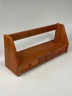 Vintage Wandplank Met Lades, Dyrlund, Massief Teak Deens 70s, Gebruikt, Onbekend, Dyrlund, Ophalen of Verzenden