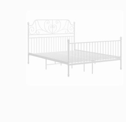 IKEA borcante tweepersoonsbed, Huis en Inrichting, Slaapkamer | Bedden, Gebruikt, Tweepersoons, 180 cm, 200 cm, Metaal, Wit, Ophalen