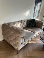 Chesterfield stof grijs, Huis en Inrichting, Banken | Sofa's en Chaises Longues, Stof, American Chesterfield, 75 tot 100 cm, Vierpersoons of meer