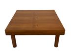 Vintage salontafel coffee table vierkant teak 70's design, Gebruikt, 50 tot 100 cm, Vierkant, Minder dan 50 cm