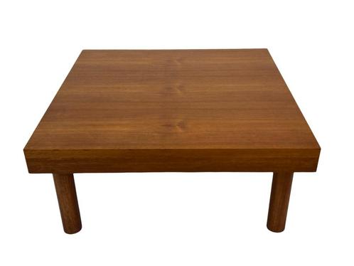 Vintage salontafel coffee table vierkant teak 70's design, Huis en Inrichting, Tafels | Salontafels, Gebruikt, Minder dan 50 cm