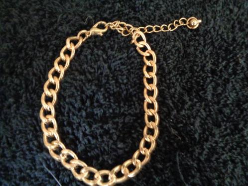 goudkl schakel band 23 cm lang nr arm 950, Sieraden, Tassen en Uiterlijk, Armbanden, Nieuw, Goud, Ophalen of Verzenden
