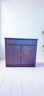 Paarse commode met gouden knoppen, Kinderen en Baby's, Kinderkamer | Commodes en Kasten, Ophalen, Zo goed als nieuw, 50 tot 70 cm