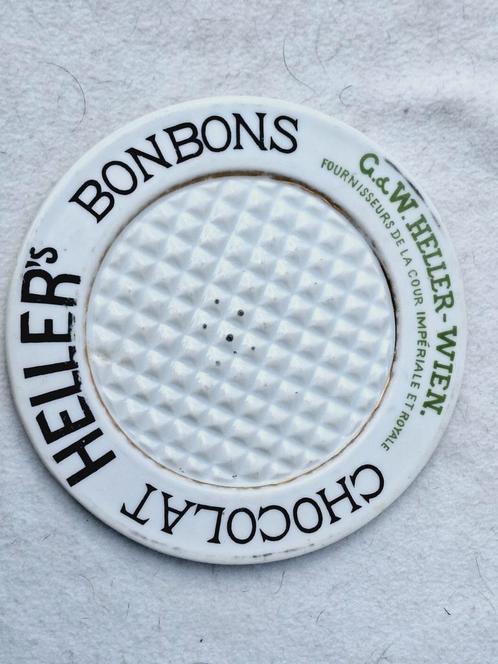 reclame bord Heller's bonbons van rond 1900, Verzamelen, Merken en Reclamevoorwerpen, Gebruikt, Reclamebord, Ophalen of Verzenden