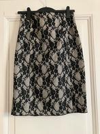 Prachrige bewerkte kanten rok Expresso mt 40 jaren 50-stijl, Maat 38/40 (M), Expresso, Zwart, Ophalen of Verzenden