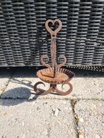 Oude metalen wandkandelaar met hart, Ophalen of Verzenden