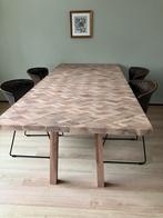 4 rotan stoelen EXCLUSIEF TAFEL, Huis en Inrichting, Stoelen, Ophalen, Bruin, Riet of Rotan, Zo goed als nieuw