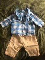 Nette blauw beige kledingset Petit Bateau jongen maat 68, Ophalen of Verzenden, Setje, Jongetje, Petit Bateau