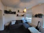 Grijze hoek/slaapbank, Huis en Inrichting, Ophalen, Gebruikt, Tweepersoons, 200 tot 250 cm