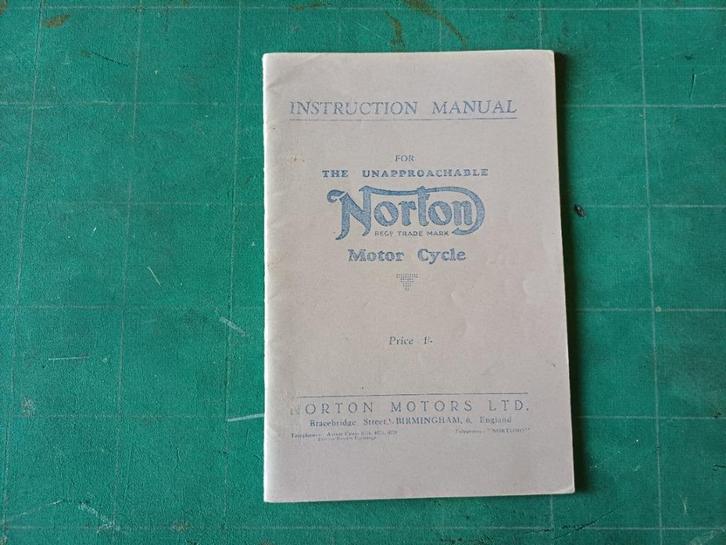 The Unapproachable NORTON instruction manual, Motoren, Handleidingen en Instructieboekjes, Overige merken, Ophalen of Verzenden