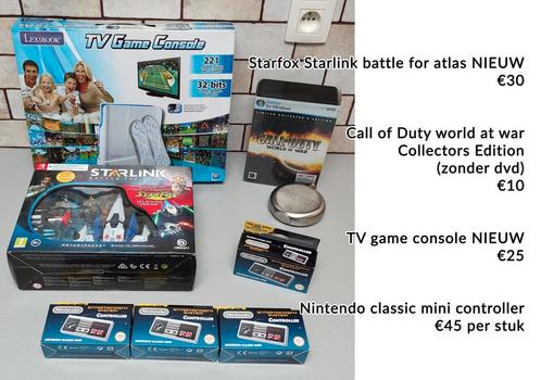 Nintendo classic mini - Starfox - COD WAW -console. Mini nes, Spelcomputers en Games, Spelcomputers | Nintendo NES, Zo goed als nieuw