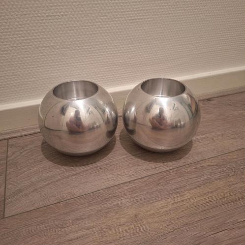 Vintage Ikea Nassjo Nasjo bol kandelaren waxinelichthouders, Huis en Inrichting, Woonaccessoires | Kandelaars en Kaarsen, Zo goed als nieuw