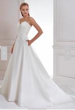 Strapless trouwjurk van Libelle kant satijn maat 38 40, Ophalen of Verzenden, Nieuw, Wit, Trouwjurk