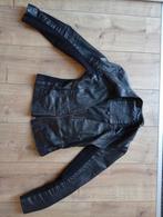 100% zwarte leren jasje, maat 38, Kleding | Dames, Jassen | Zomer, Ophalen of Verzenden, Gedragen, Maat 38/40 (M), Zwart