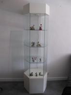 VITRINEKAST - ZESHOEKIG - VOLGLAS en kan uit elkaar, Ophalen, 200 cm of meer, 50 tot 100 cm, Glas