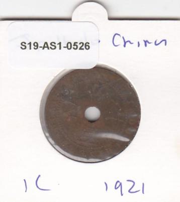 S19-AS1-0526 French Indo China 1 Cent 1921 A KM12 FI- beschikbaar voor biedingen