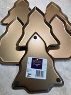 Nieuw! 6 metalen goudkleurige Kerstboom bordjes/ schaaltjes, Ophalen of Verzenden, Zo goed als nieuw