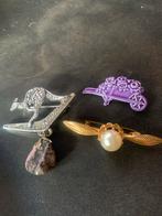 3 Antieke Australische Speldjes, Sieraden, Tassen en Uiterlijk, Gebruikt, Overige kleuren, Minder dan 4 cm, Ophalen of Verzenden