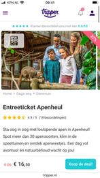 apenheul 2 Zondag ticket (1 ouder - 1 kind), Twee personen