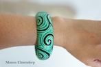 Unieke Handbeschilderde Armband "Green Magic" Nieuw, Ophalen of Verzenden