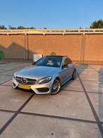Mercedes-Benz C-Klasse C180 AMG PAKK. PANO. AIRM. LEDER. ACC, Auto's, Mercedes-Benz, Automaat, 1800 kg, Beige, Blauw