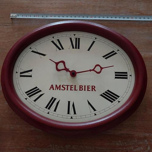 Amstel Bier Wandklok - Reclame Brouwerij, Verzamelen, Biermerken, Gebruikt, Reclamebord, Plaat of Schild, Amstel, Ophalen of Verzenden