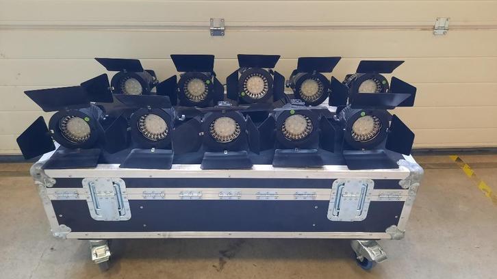 Compact studiobeam Par36 LED spot 10W incl. barndoor, Muziek en Instrumenten, Licht en Laser, Gebruikt, Licht, Ophalen of Verzenden
