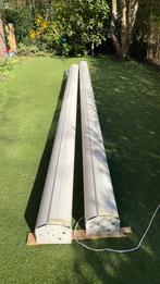 5 meter en 4,5 meter - electrisch - grijs, Tuin en Terras, Zonneschermen, Ophalen, 450 cm of meer, Elektrisch, Zo goed als nieuw