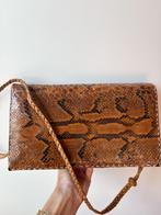 Vintage - Real leather snake bag, Ophalen of Verzenden, Gebruikt, Bruin, Handtas