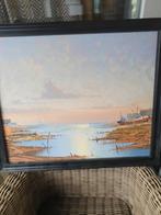 Schilderij van een kustlandschap, Ophalen of Verzenden