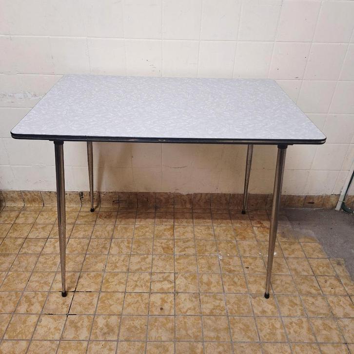 Retro Formica Tafel / Eettafel / Keukentafel, Huis en Inrichting, Tafels | Eettafels, Gebruikt, 50 tot 100 cm, 50 tot 100 cm, Vier personen