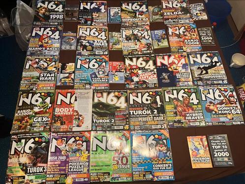 N64 Magazine (Engelstalig)  aantal met bijbehorende  boekjes, Spelcomputers en Games, Games | Nintendo 64, Gebruikt, 1 speler