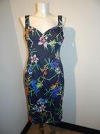 Karen Millen cocktail jurk donker blauw bloemen kleur 44