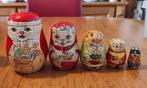 Katten matroesjka 5 delig beschadigd, Ophalen of Verzenden
