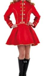 Leuke rood/goud LIFTGIRL/PICOLLO jurk, Ophalen, Carnaval, Kleding, Maat 36 (S)