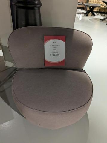 RONDE TAUPE FAUTEUIL NIEUW VOOR SPOTPRIJS