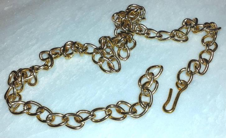 riem vintage gouden schakels '80, Kleding | Dames, Riemen en Ceinturen, Nieuw, Tailleriem, 80 tot 90 cm, Minder dan 3 cm, Overige kleuren