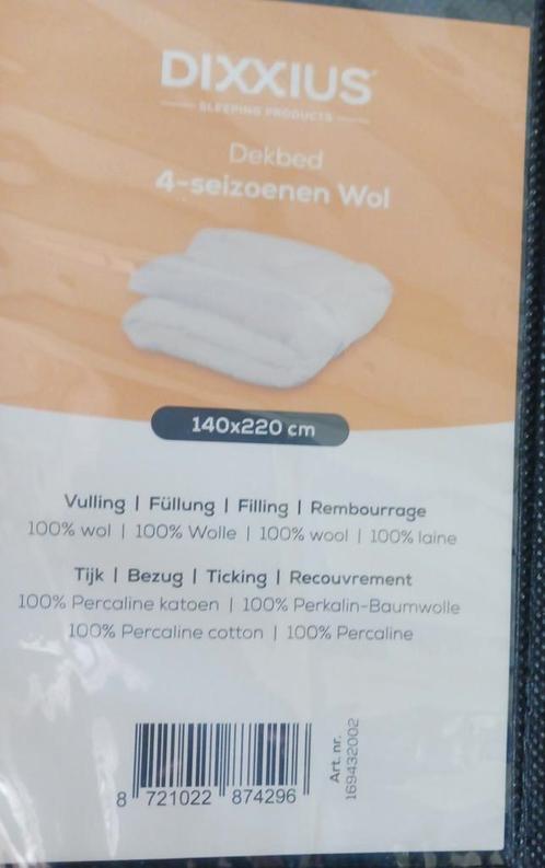 swiss sense wol 4 seizoenen 140x220, Huis en Inrichting, Slaapkamer | Beddengoed, Nieuw, Deken of Dekbed, Eenpersoons, Wit, Ophalen of Verzenden