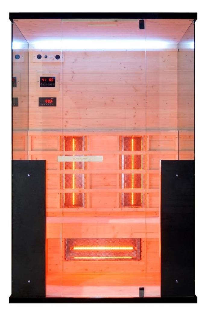 2 persoons infrarood sauna vol spectrum 2200 Watt Billund, Sport en Fitness, Sauna, Nieuw, Complete sauna, Verzenden