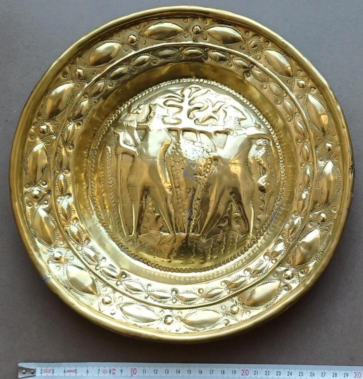 17e eeuws klein Mechels doopschoteltje (diam.30 cm), Antiek en Kunst, Antiek | Religie, Verzenden